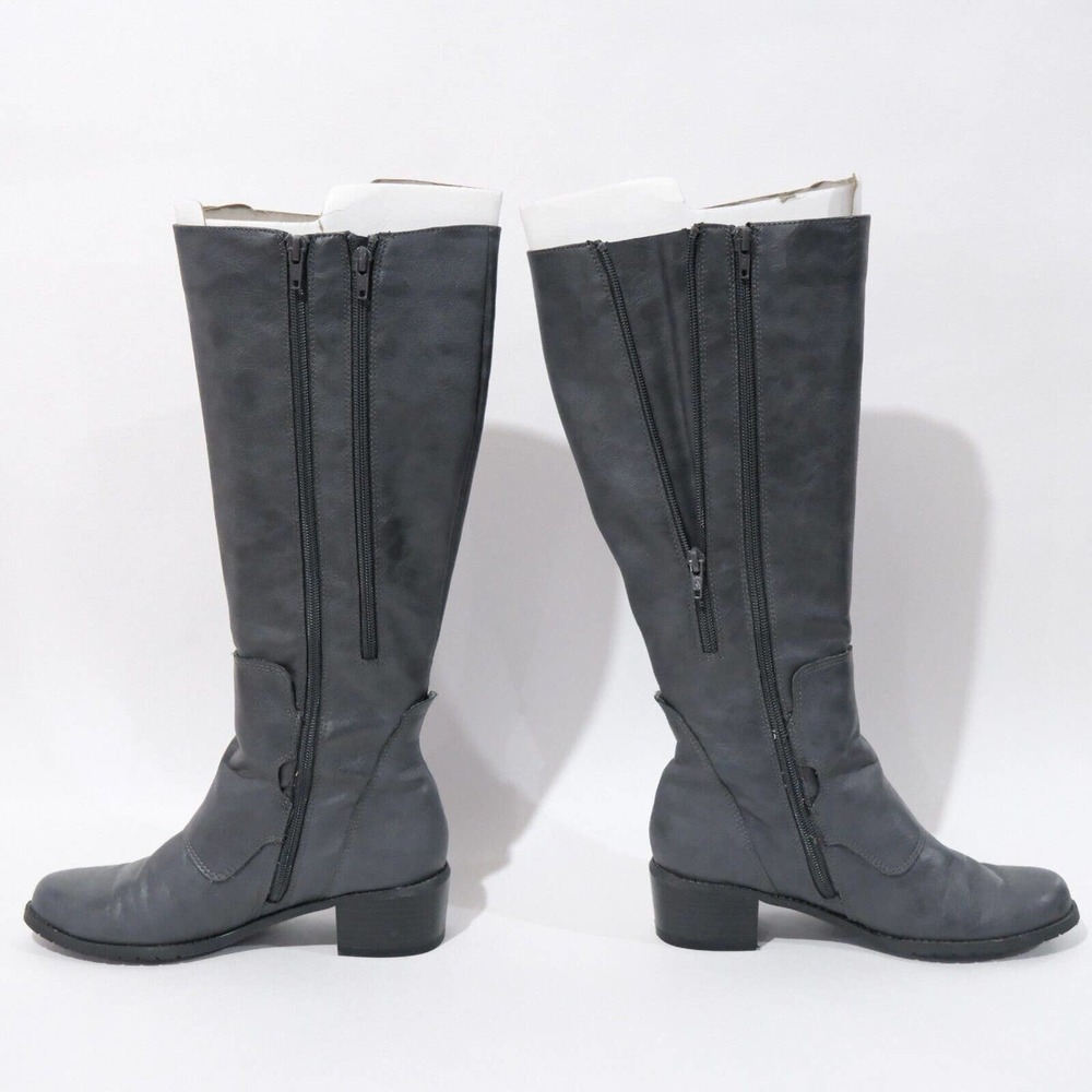 Women's Aerosoles Everafter 7M Riding Boots Size Gray - Picture 7 of 10